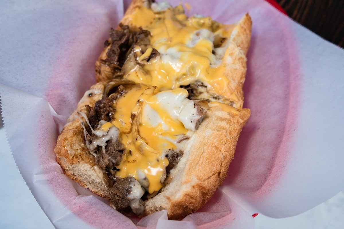 Authentic hoagie roll used for cheesesteaks at Philadelphia Sandwich Co. in San Diego